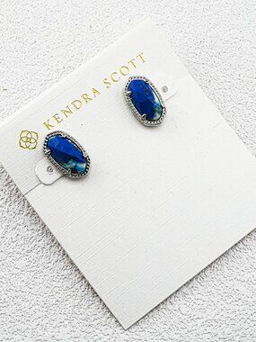 Kendra Scott Blue Mixed Cubic Zirconia Stud Earrings